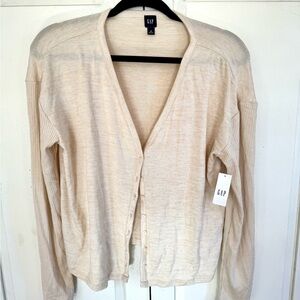 GAP Women's Cream Cardigan Sweater